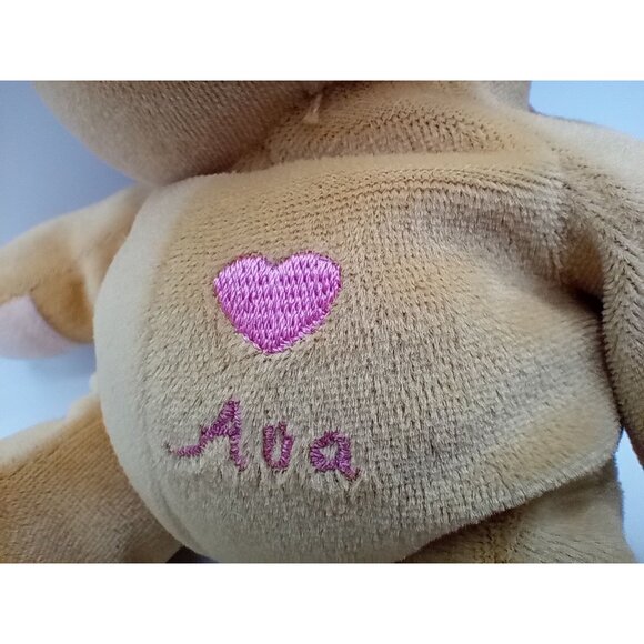 Ava Teddy Bear Cherished Teddies Sitting Plush Pink Ribbon Enesco 8 Inch 597317 - Picture 4 of 14